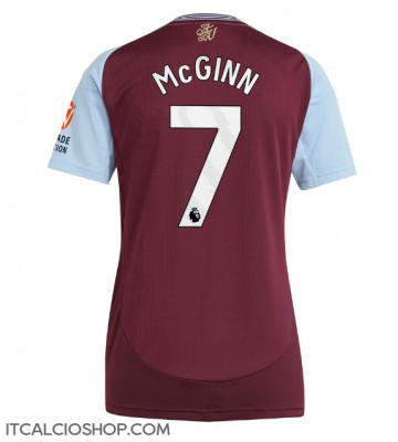 Aston Villa John McGinn #7 Prima Maglia Femmina 2024-25 Manica Corta